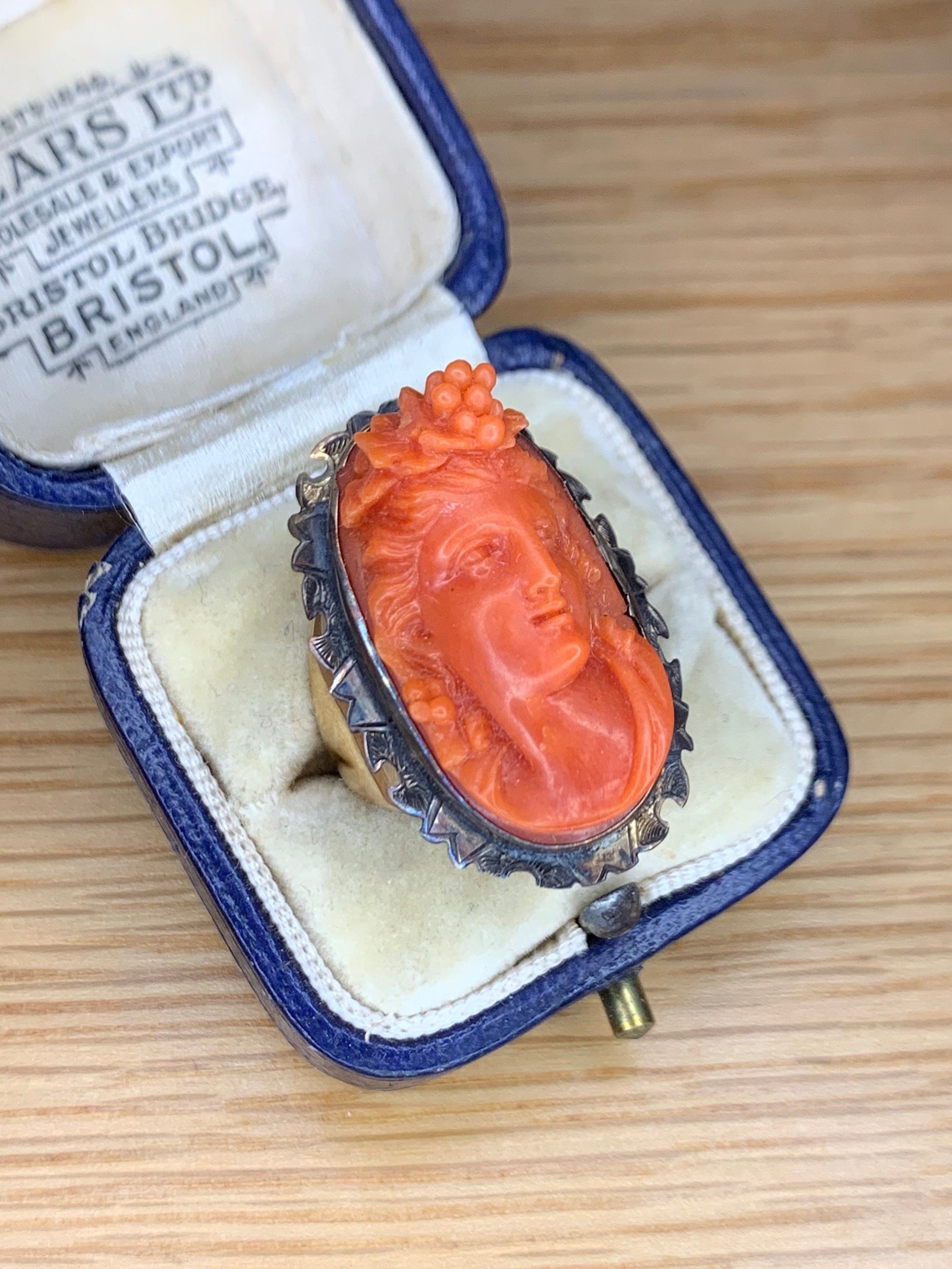 A Fabulous Hand Carved Coral Bust Ring Circa 1800’s - Etsy