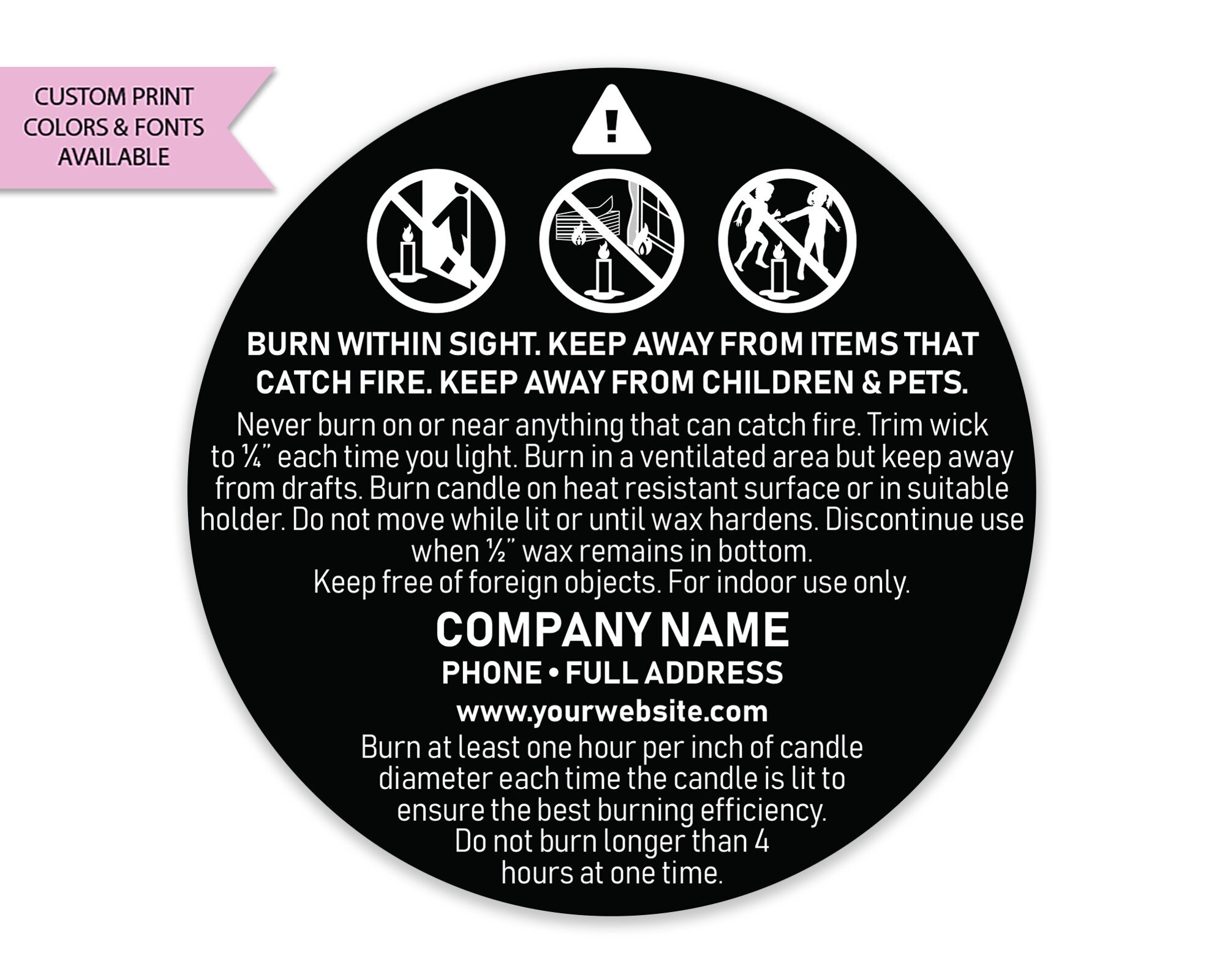 Candle Warning Labels 125 Inch Candlescience When Selling Candles 