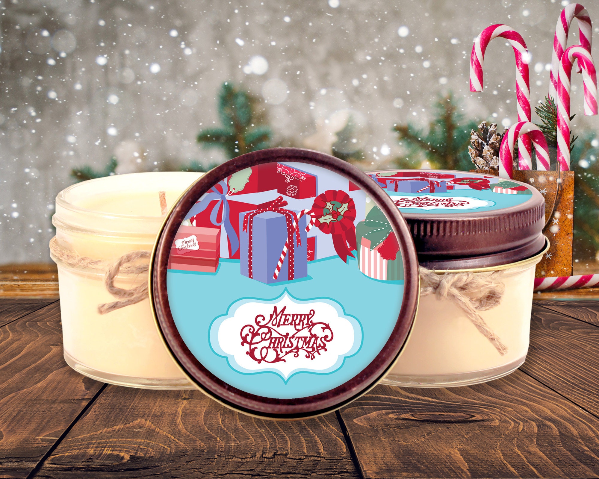 Christmas Present Delight Candle Gift Set Christmas Candle Etsy