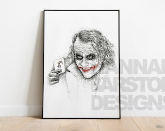 The Joker Art Print by Hannah Barston Designs