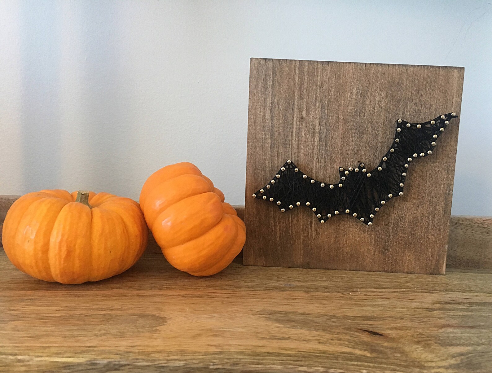 Bat String Art Halloween decor Halloween Bat string art Etsy
