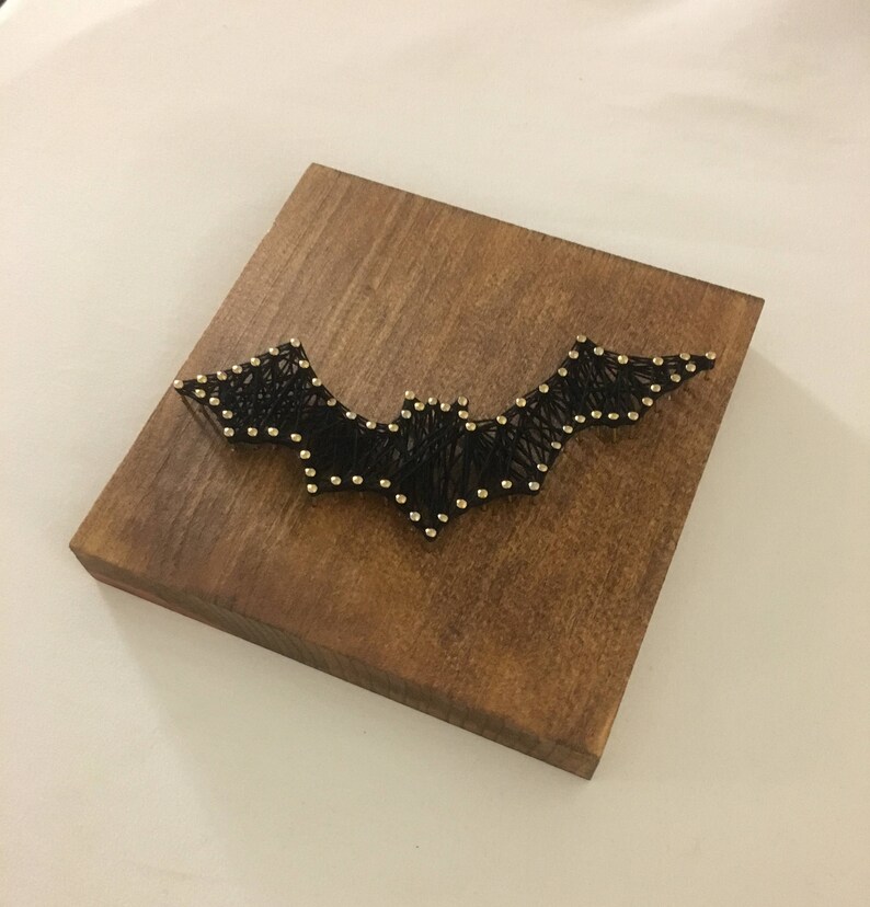 Bat String Art Halloween decor Halloween Bat string art Etsy
