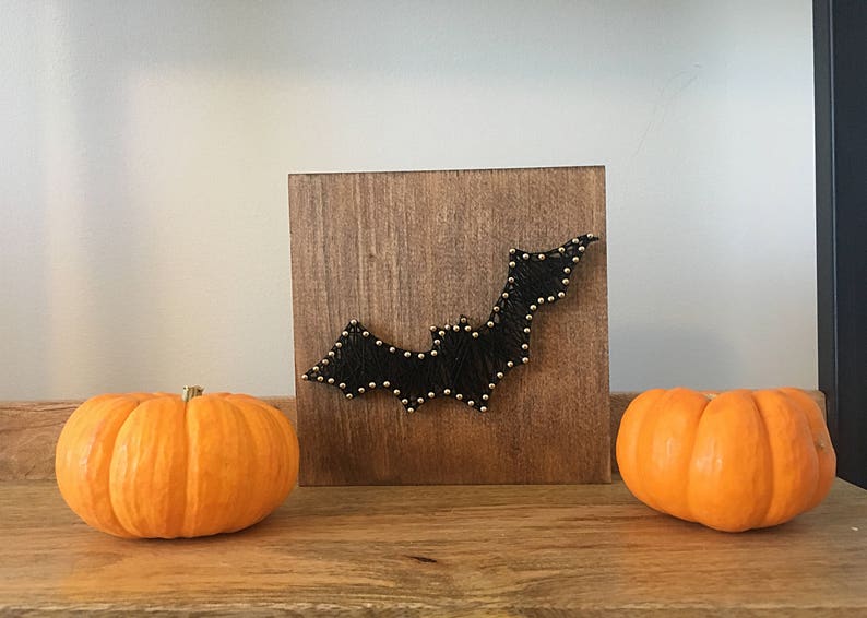 Bat String Art Halloween decor Halloween Bat string art Etsy