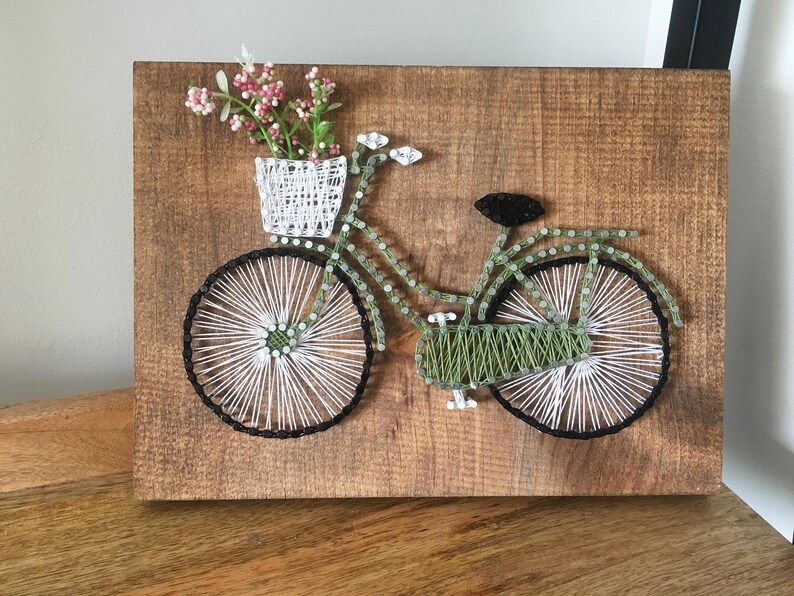 string art fahrrad