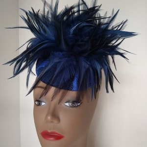 Royal and Navy Blue Fascinator Hat, Wedding, Derby, Church, Ascot, Tea Party, Garden Wedding, Formal Event, Cocktail