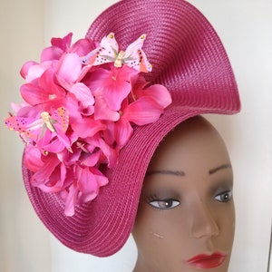 Berry Fascinator Hat, Wedding, Tea Party, Church, Garden Party, Formal Event, Outdoor Wedding, Ascot, Kentucky Derby