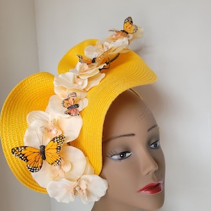 Bright Orange Fascinator, Derby, Races, Ascot, Wedding, Tea Party, Formal , Garden Wedding
