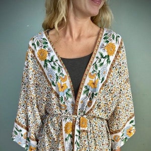 Kimono-Robe, Morgenmantel, Strandbezug, Loungewear, Boho-Robe, Damen-Morgenmantel, Damen-Bademantel, Kimono, Bademantel, Strandmode
