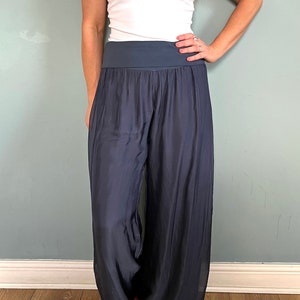 Silk Harem Trousers, Harem Trousers Women, Silk trousers, Silk Harem, Women Harem Trousers, Harem Pants, Yoga Pants, Trousers Women, Navy