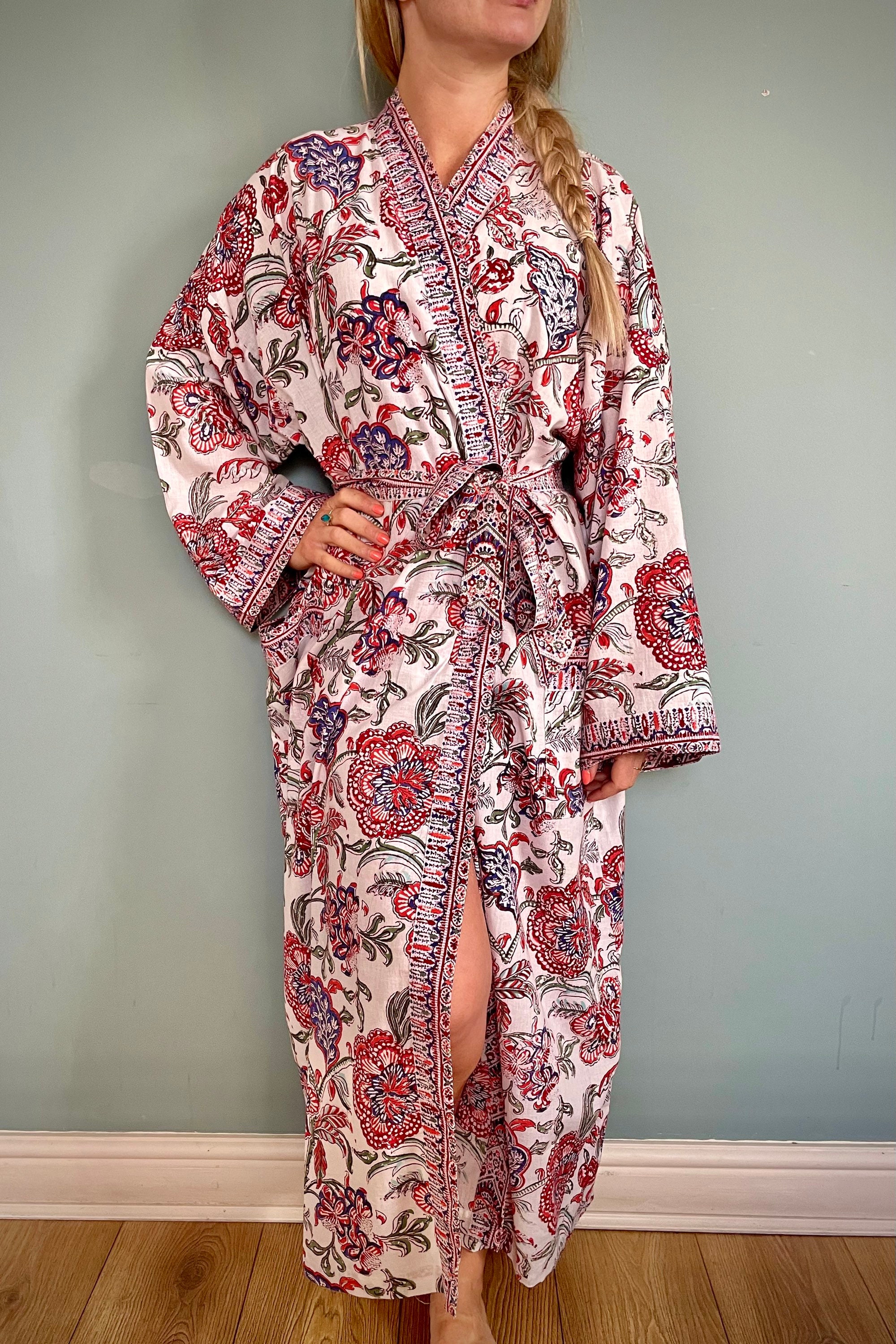 Vintage Fullprint Japanse Kimono Robe Lange Yukata Kleding Meisjeskleding Pyjamas & Badjassen Jurken 