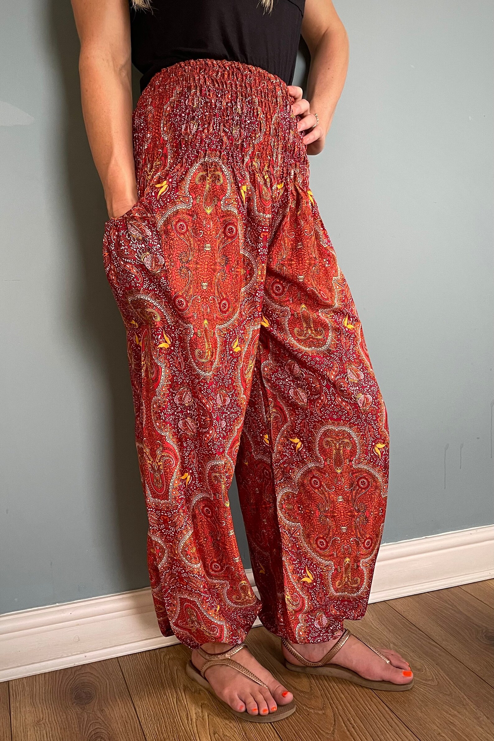 Silk Harem Trousers Womens Trousers Indian Silk Boho Etsy