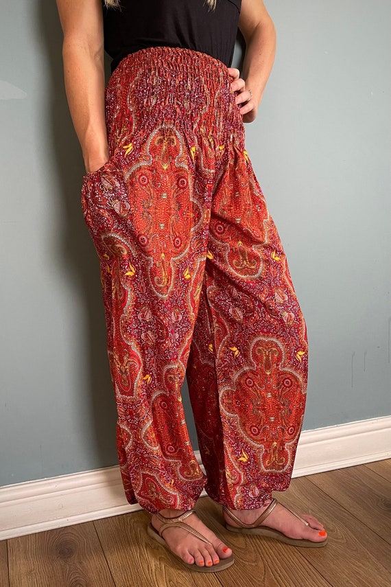 Silk Harem Trousers Womens Trousers Indian Silk Boho - Etsy UK