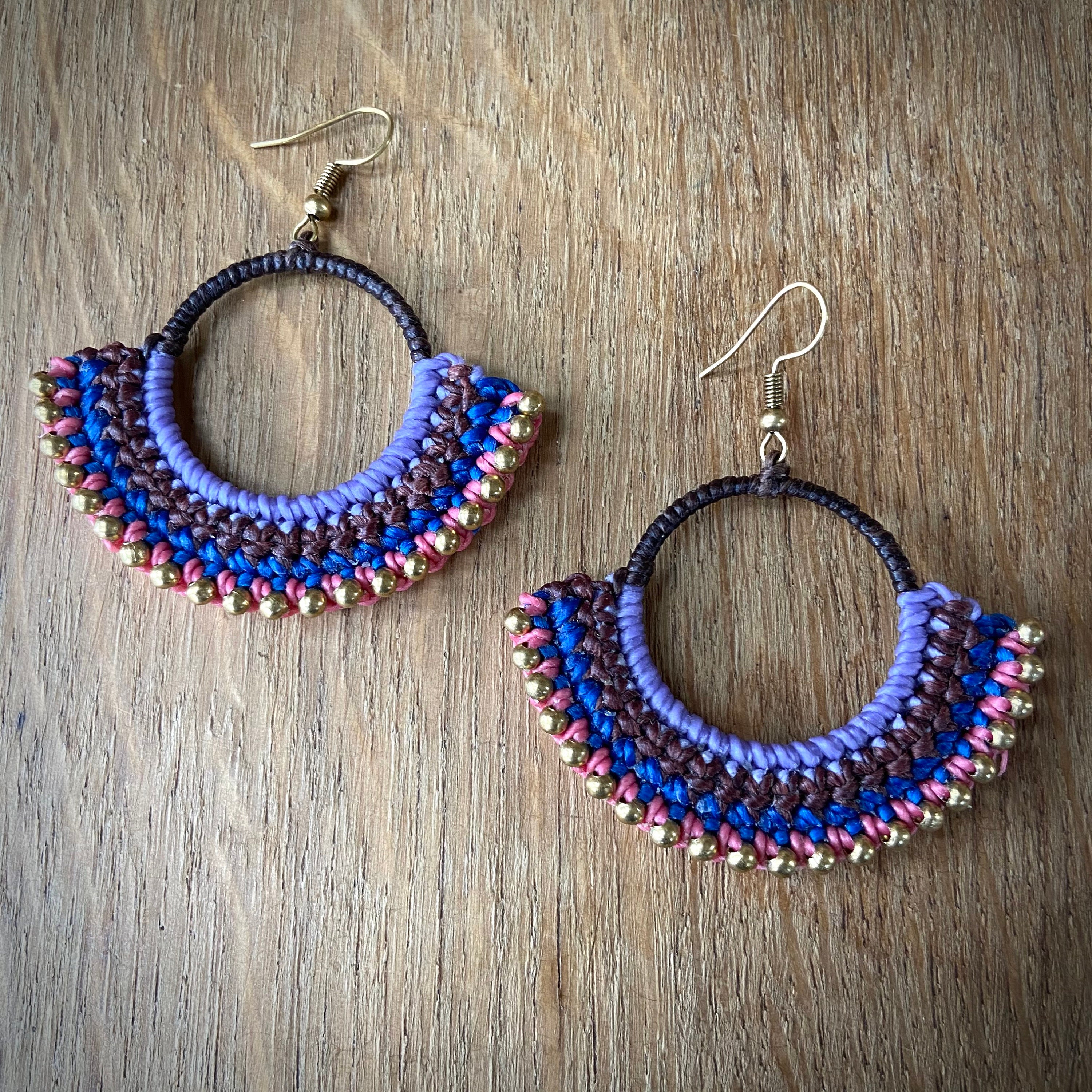YERTTER Boho Drop Gold Earrings Peacock Blue Rice Beads Tassel Dangle  Hollow Vintage Mexican Style Hoop Earring Bohemian Hook Earrings Ethnic  Style