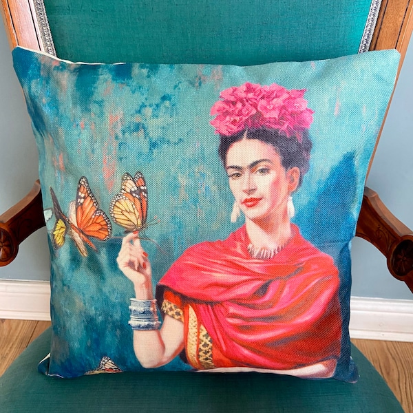 Butterfly Frida Kahlo, Boho, Cushion Covers, Home Decor, Home Accessories, Cushions uk, interior design, Unique Gift
