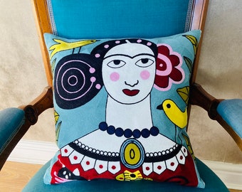 Embroidered Cotton Cushion Cover: Boho Home Decor