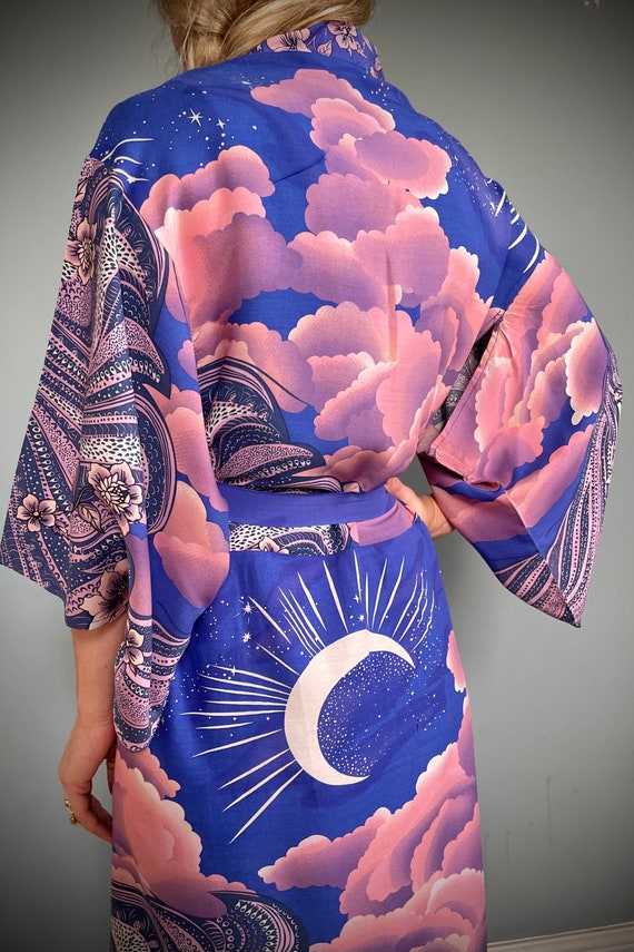 Traditional Japan Kimono Yukata Men's polyester Dressing Gown Male Lounge  Robes with Belt Summer Pajamas