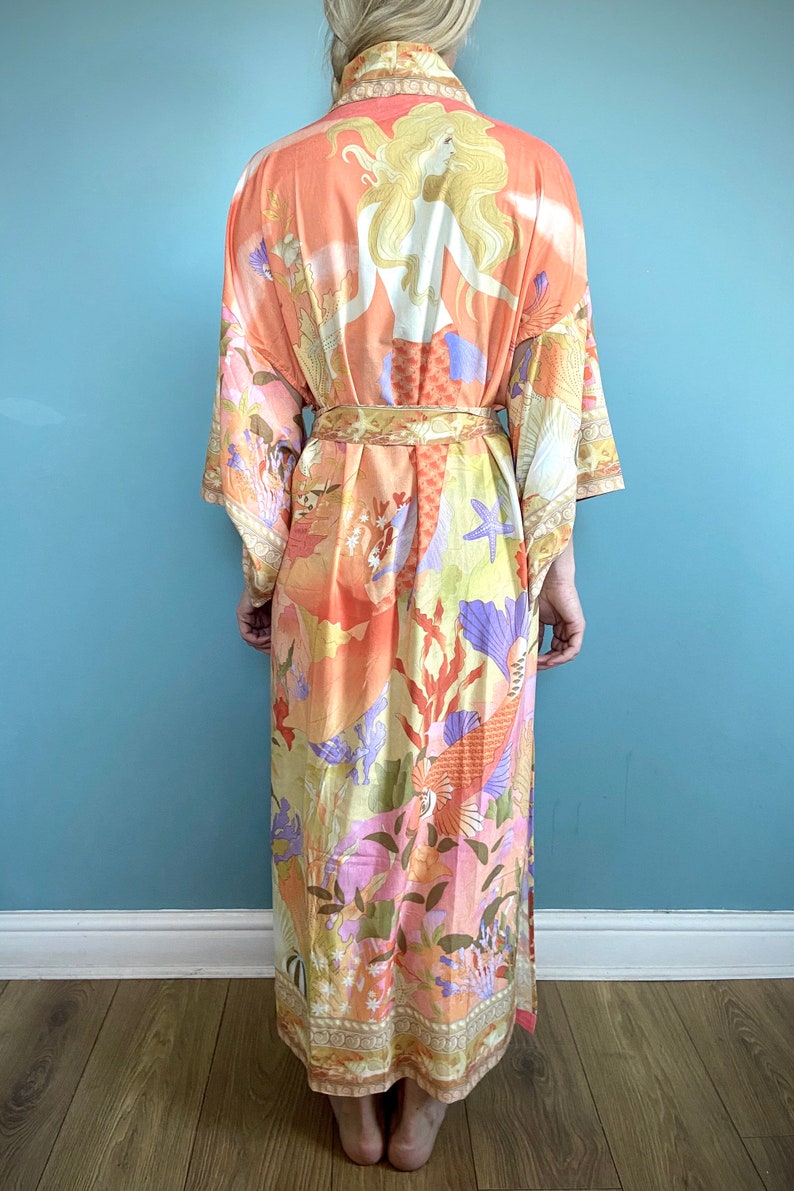 Robe Kimono Robe de chambre style vintage Design imprimé Etsy France