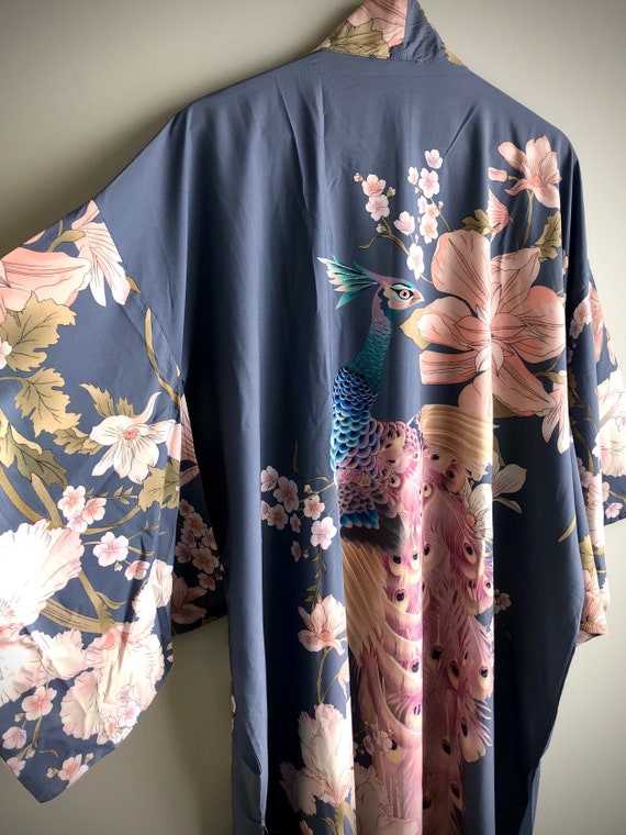 Womens Kimono Robe Womens Dressing Gown 