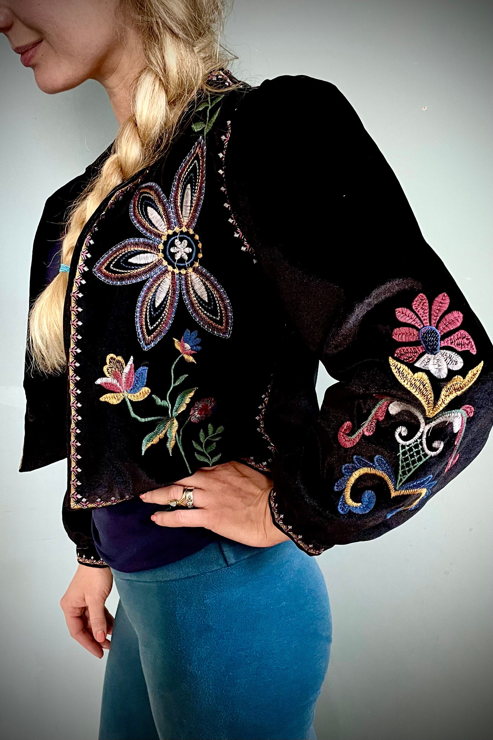 black boho jacket