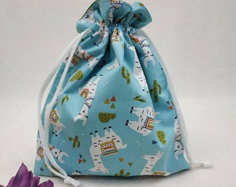 Drawstring bag / Project Bag / Reversible Drawstring Bag