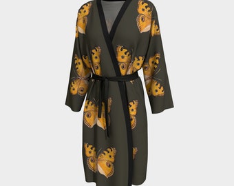 Dark Green Robe with Orange Butterfly