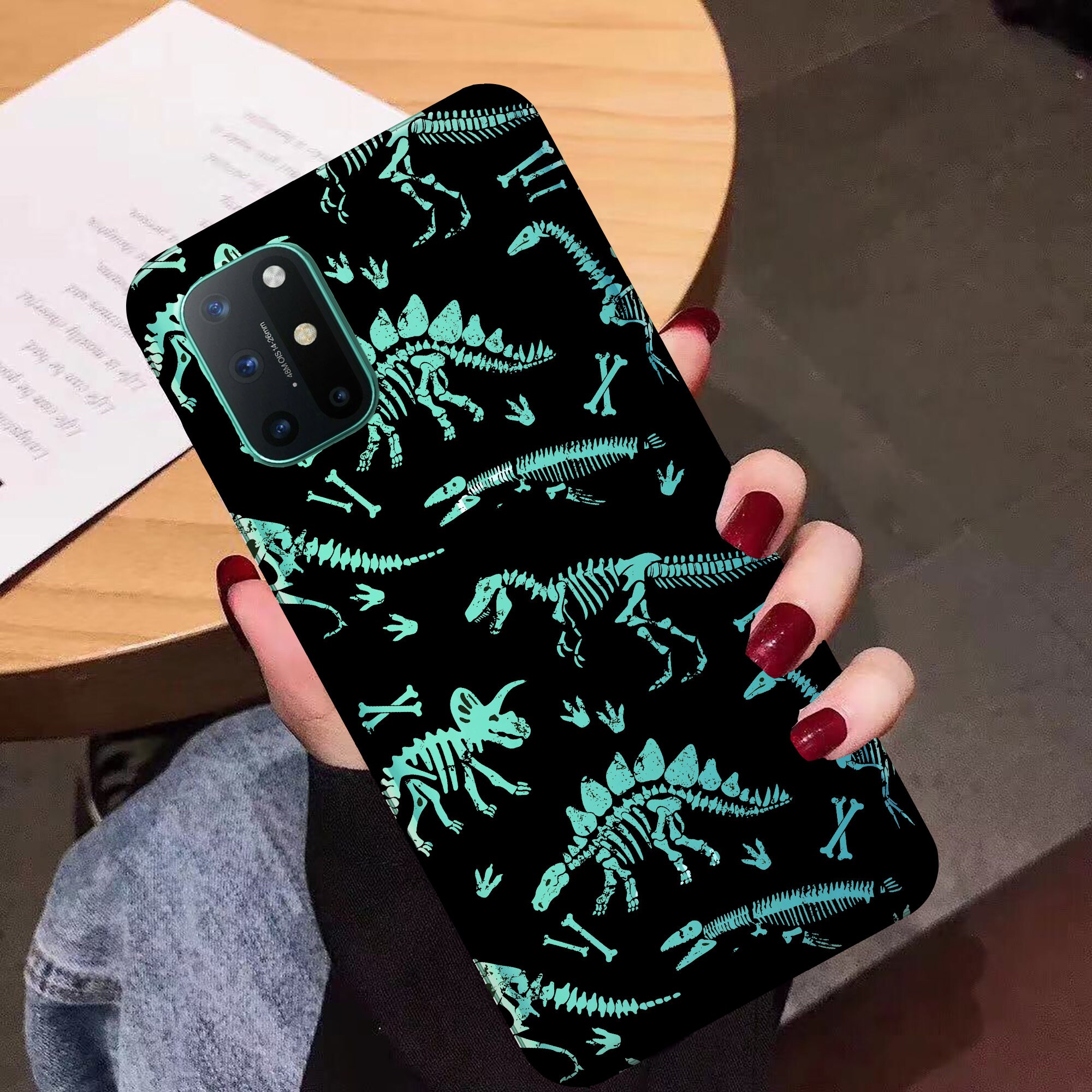 Dinosaur Case Oneplus 8t Case Oneplus 9 Case Bones Oneplus Etsy