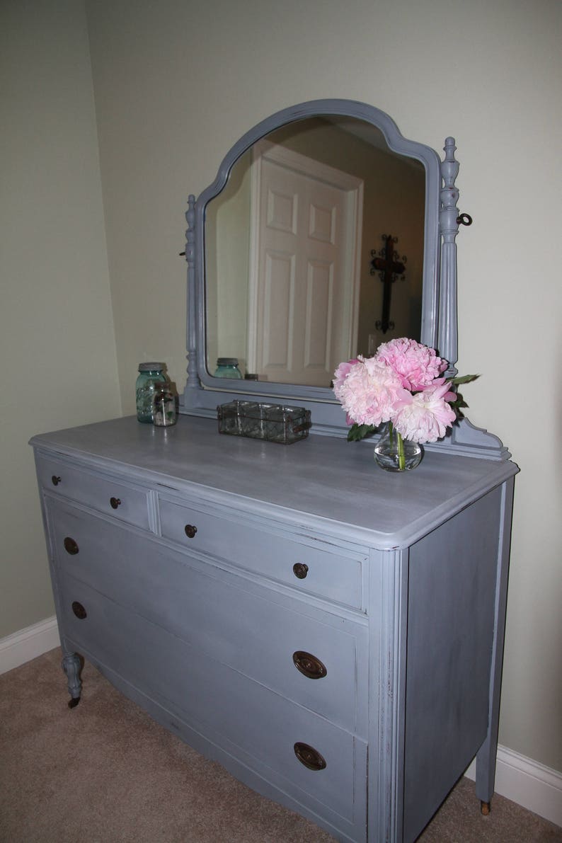 Upcycled Antique Dresser with Mirror Pick Up Only Please Etsy