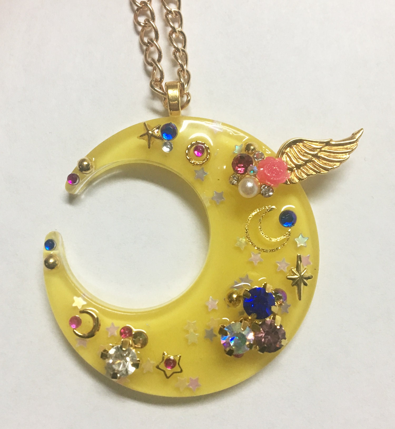 Moon Drops Magical Girl Necklace Moon Necklace Harajuku Etsy UK