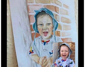 Custom watercolour portrait