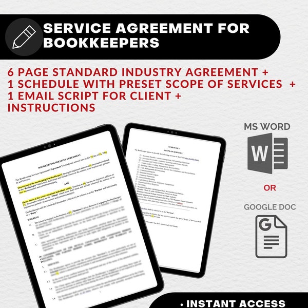 Google Doc Service Contract Etsy