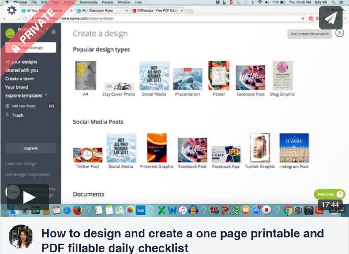 Step By Step Video Tutorial To Design And Convert A PDF To Etsy