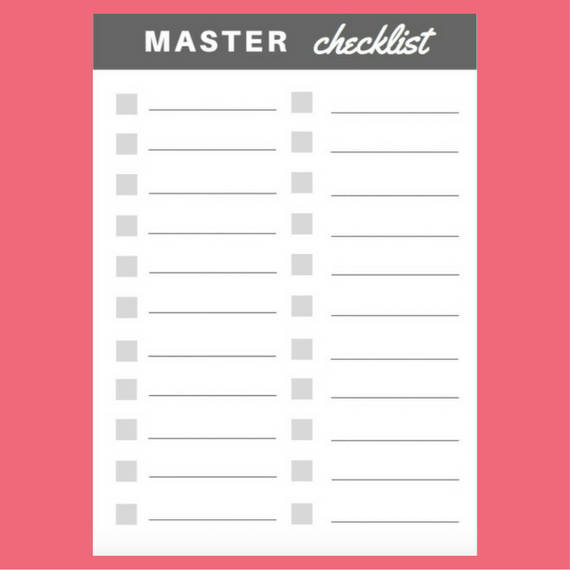 Master Checklist List to Do List Fillable Editable PDF - Etsy