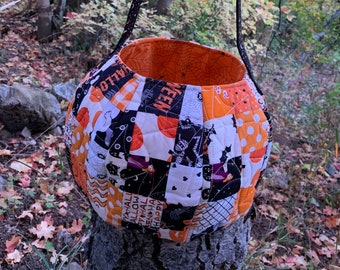 Trick or Treat Pumpkin Candy Bag Bucket Basket