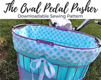 Printable SEWING PATTERN The Oval Pedal Pusher Bike Basket Liner PDF Digital Download