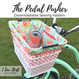 Printable SEWING PATTERN The Pedal Pusher Bike Basket Liner PDF Digital Download