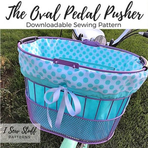 Printable SEWING PATTERN The Oval Pedal Pusher Bike Basket Liner PDF Digital Download