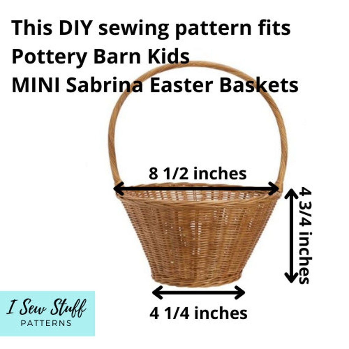 Printable SEWING PATTERN Reversible Easter Basket Fabric - Etsy