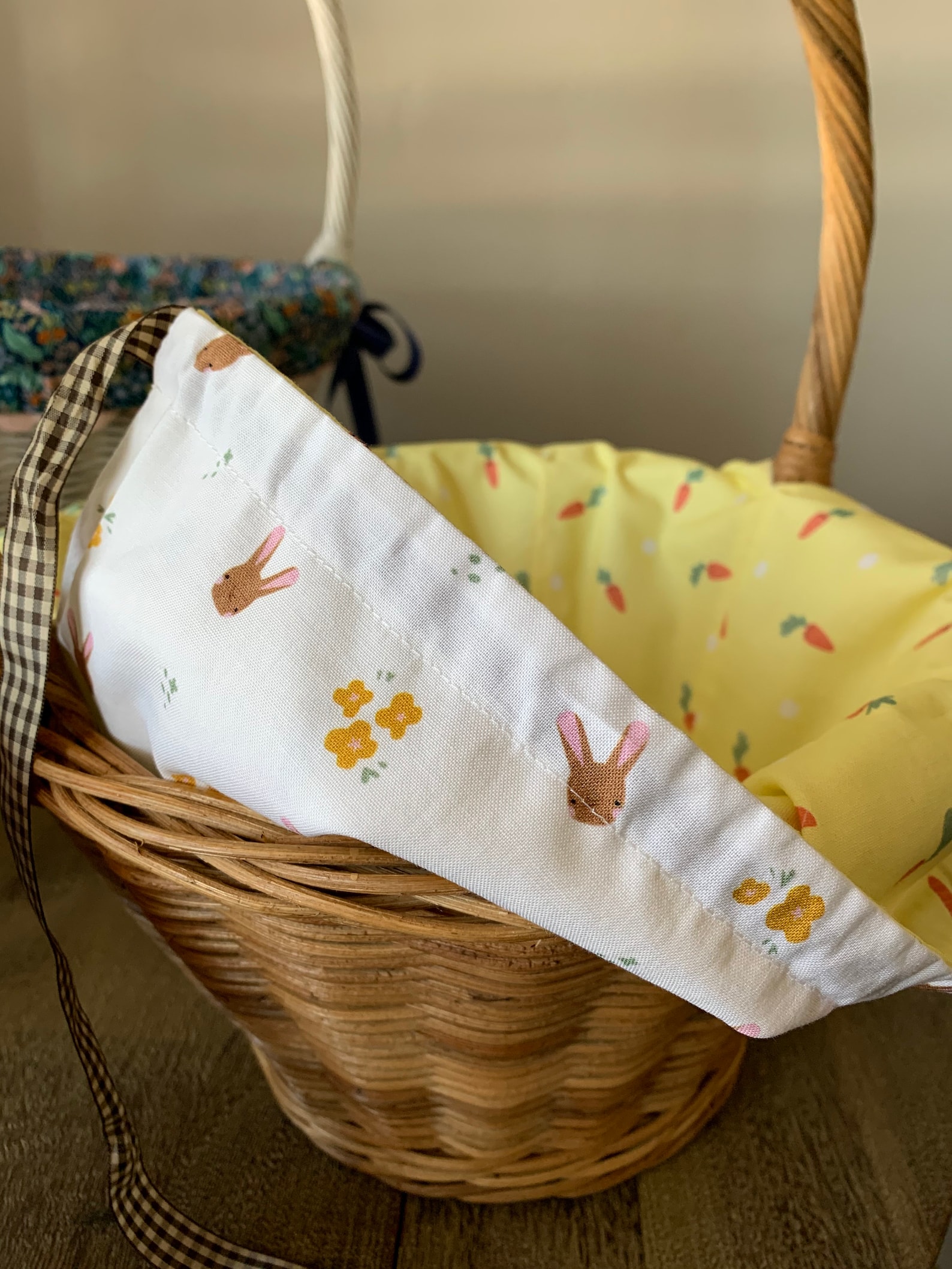 Printable SEWING PATTERN Reversible Easter Basket Fabric - Etsy