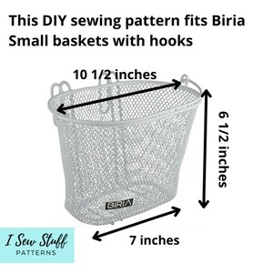 Printable SEWING PATTERN Small Biria Kids Reversible Bike Basket Liner Digital Download image 4