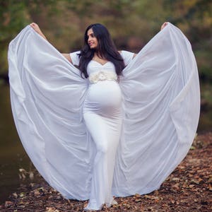 fitted maternity maxi dress