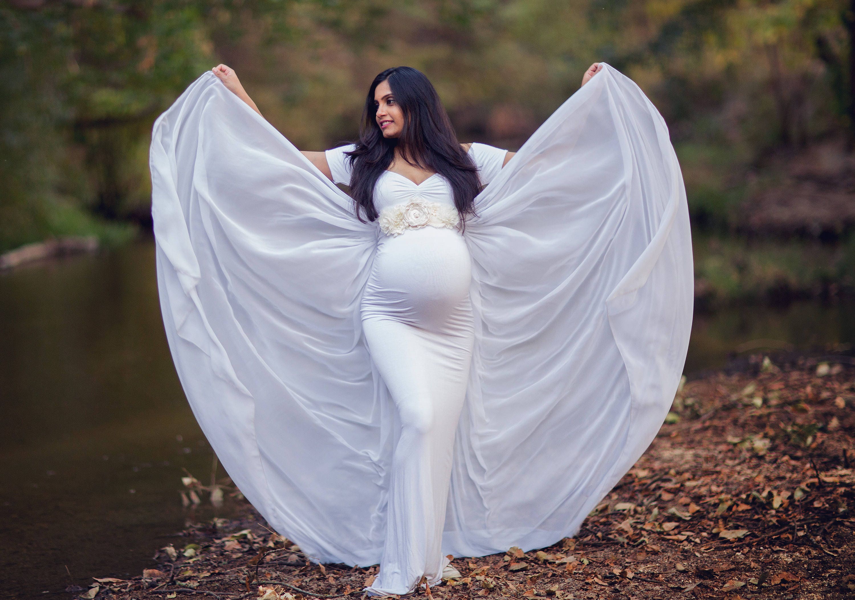 long maternity gown styles