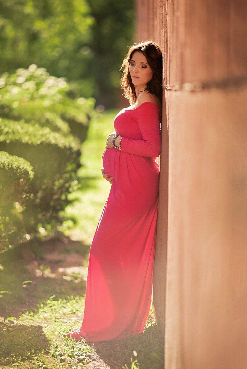 Maternity Dress Long Sleeve Gown Maternity Gown for Photo Etsy