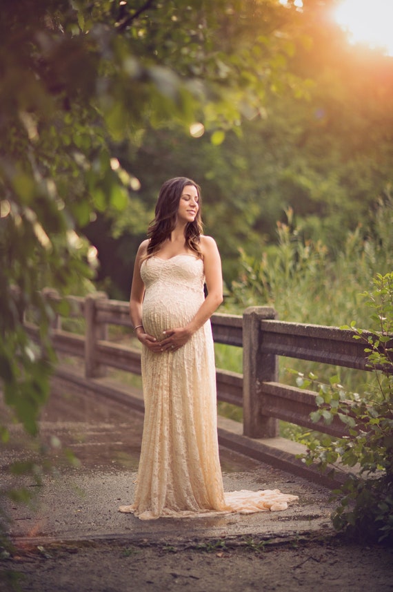 Lace Maternity Gown Maternity Dress For Photo Shoot Etsy