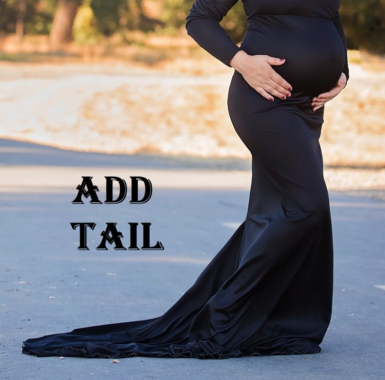 Maternity Gown ~ Fitted Maternity Gown ~ Long Sleeve Maternity Gown ~ Maternity Dress For Photo Shoot ~Long Sleeve Sweetheart Neckline~NADIA
