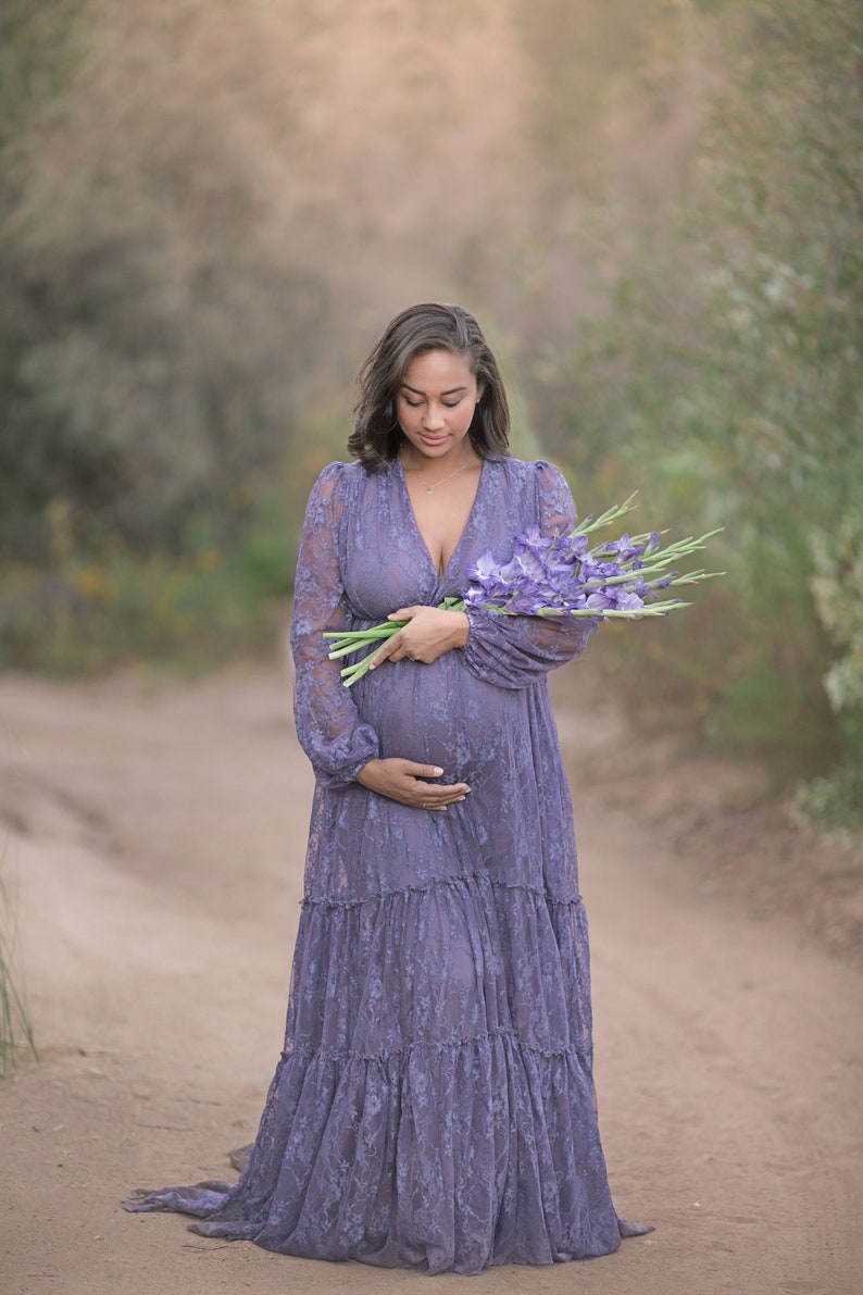 Boho Maternity Dress for Photo Shoot Lace Maternity Dress Etsy