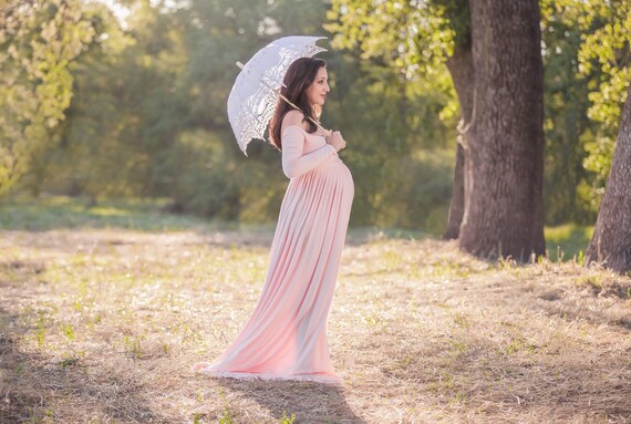 Maternity Dress Maternity Wedding Dress Off The Shoulder Etsy