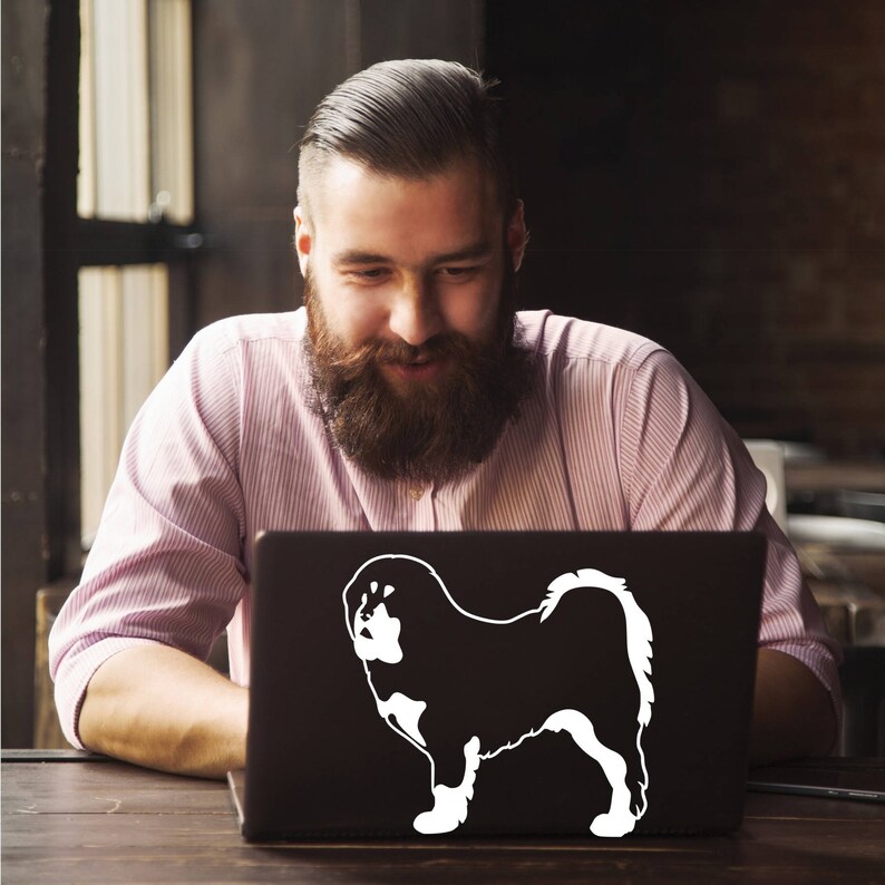 Tibetan Mastiff Sticker Pet Accessories Laptop Decal Car Decal Dog Dog Sticker Tibetan Mastiff Decal Vinyl Dog Decal