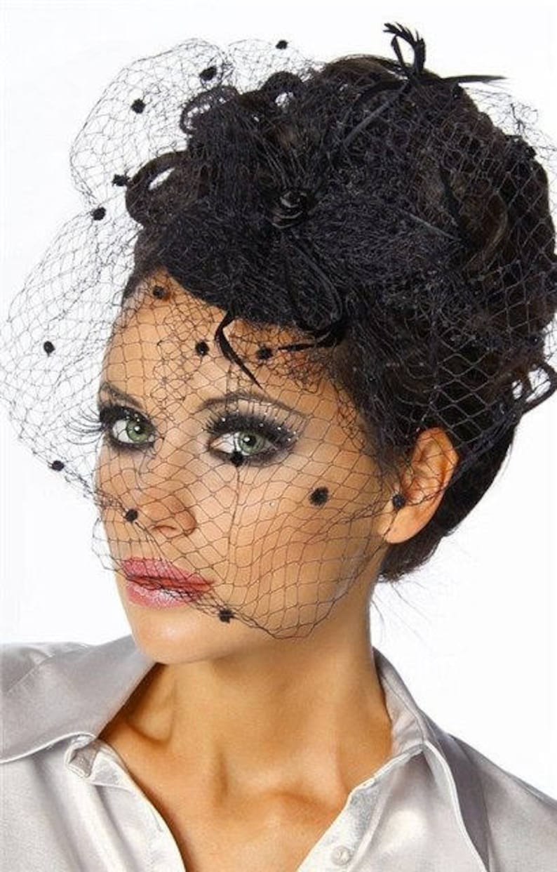 Fascinator With Veil Church Hat Derby Hat British Hat Etsy