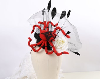 Halloween Spider Hat Spider Fascinator Creepy Spider and Web  display picture 2