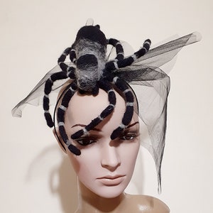 Spider fascinator hats Halloween Headband hats Halloween Spider hat Halloween Fascinator Halloween costume Halloween witch